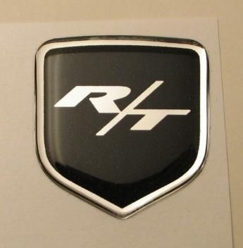 3D Black R/T Steering Wheel Badge 05-10 Dodge Vehicles